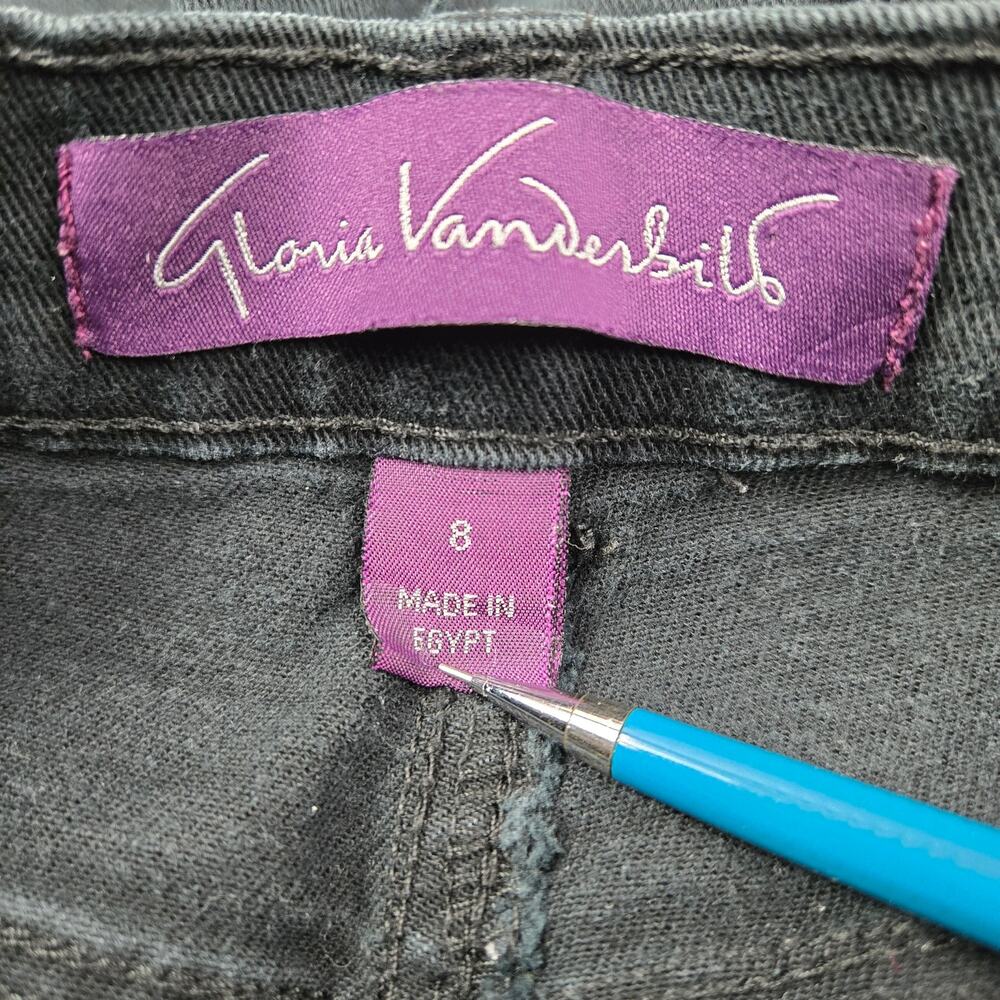 Gloria Vanderbilt Women's Jeans Amanda size 8 Short Black - Picture 8 of 13